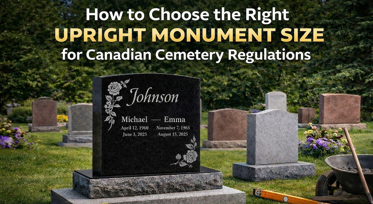 How to Choose the Right Upright Monument Size for Canadian Cemetery Regulations